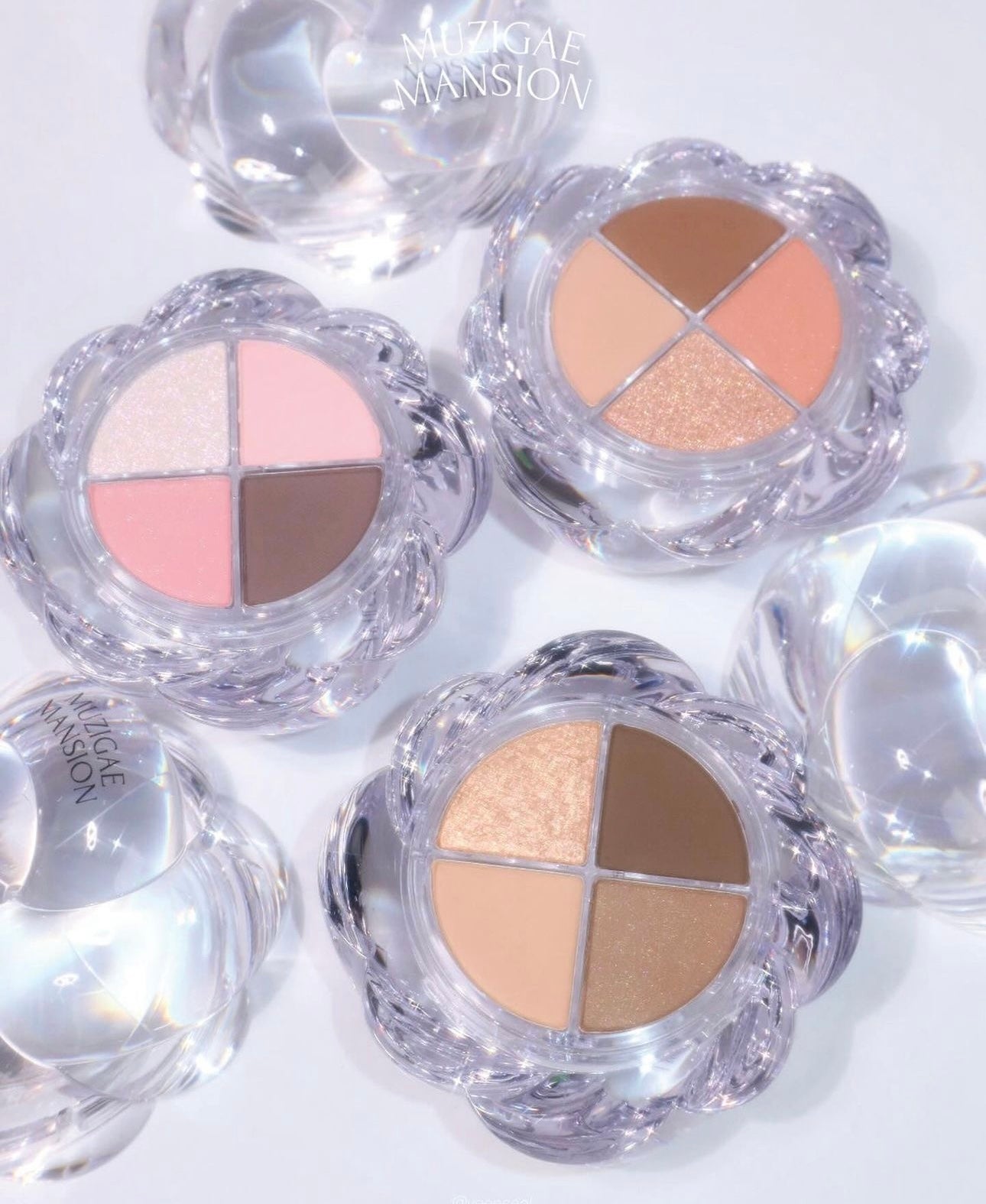 MUZIGAE MANSION TWIST POT EYE PALETTE剔透彩虹扭結玻璃珠四格眼影🩶