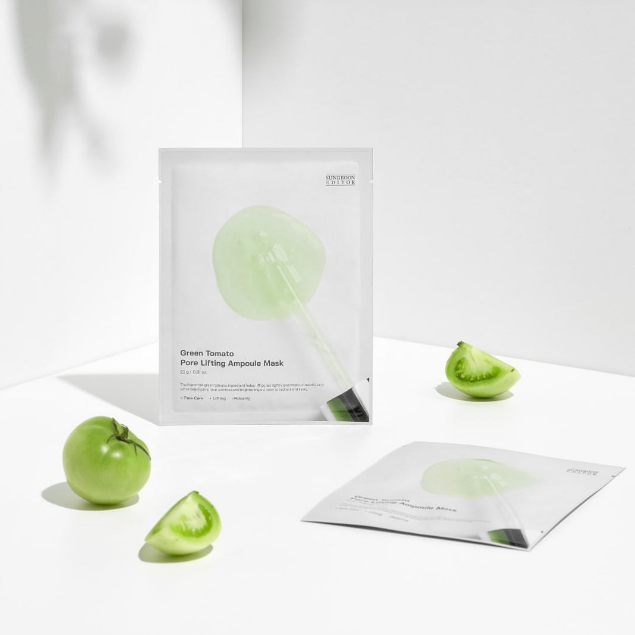 SUNGBOON EDITOR 綠番茄提拉緊緻收毛孔精華面膜 💚| SUNGBOON EDITOR Green Tomato Pore Lifting Ampoule Mask