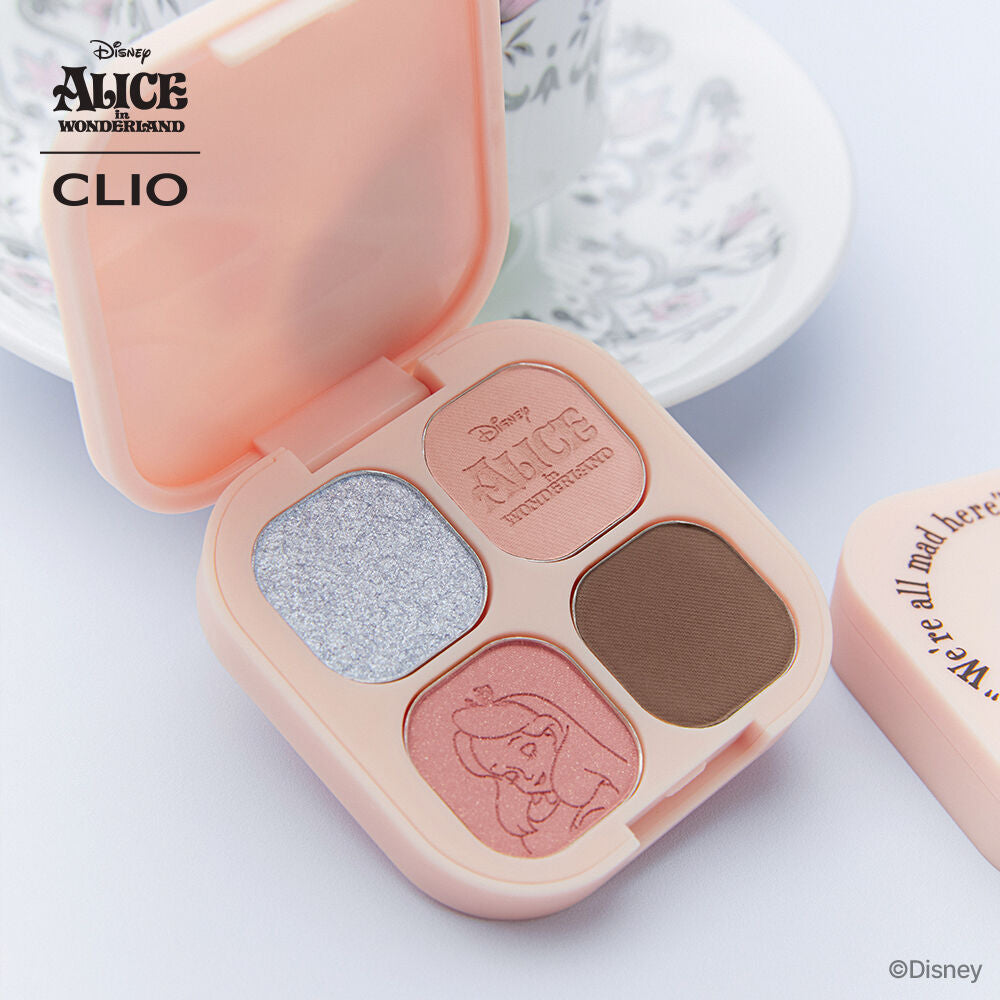 Clio x 愛麗絲夢遊仙境聯名眼影盤四色眼影盤 🫖| Clio x Alice In Wonderland Pro Eye Palette Cube