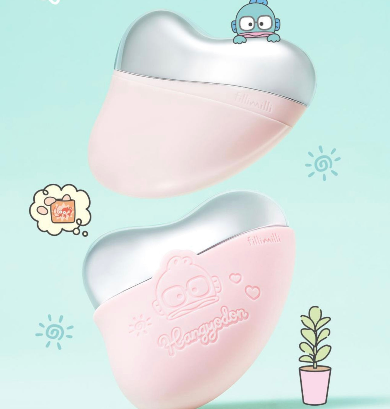 附醜魚限定矽膠保護套🧊 早晨消腫救星🐟 Fillimilli 冰鎮面部刮痧按摩儀❄️