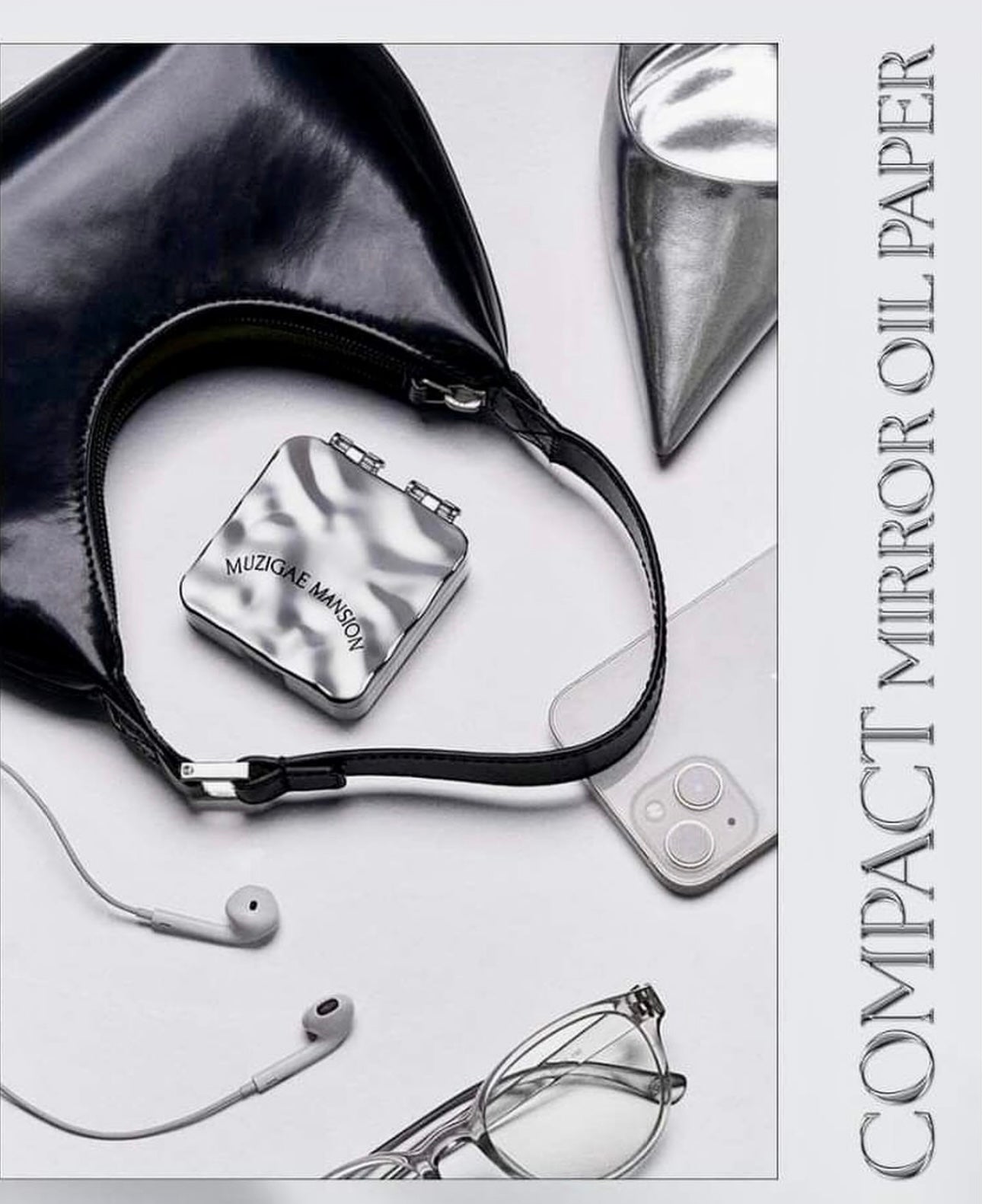 附鏡子✨Muzigae Mansion質感設計感吸油紙Muzigae Mansion Mirror Oil Paper🩶