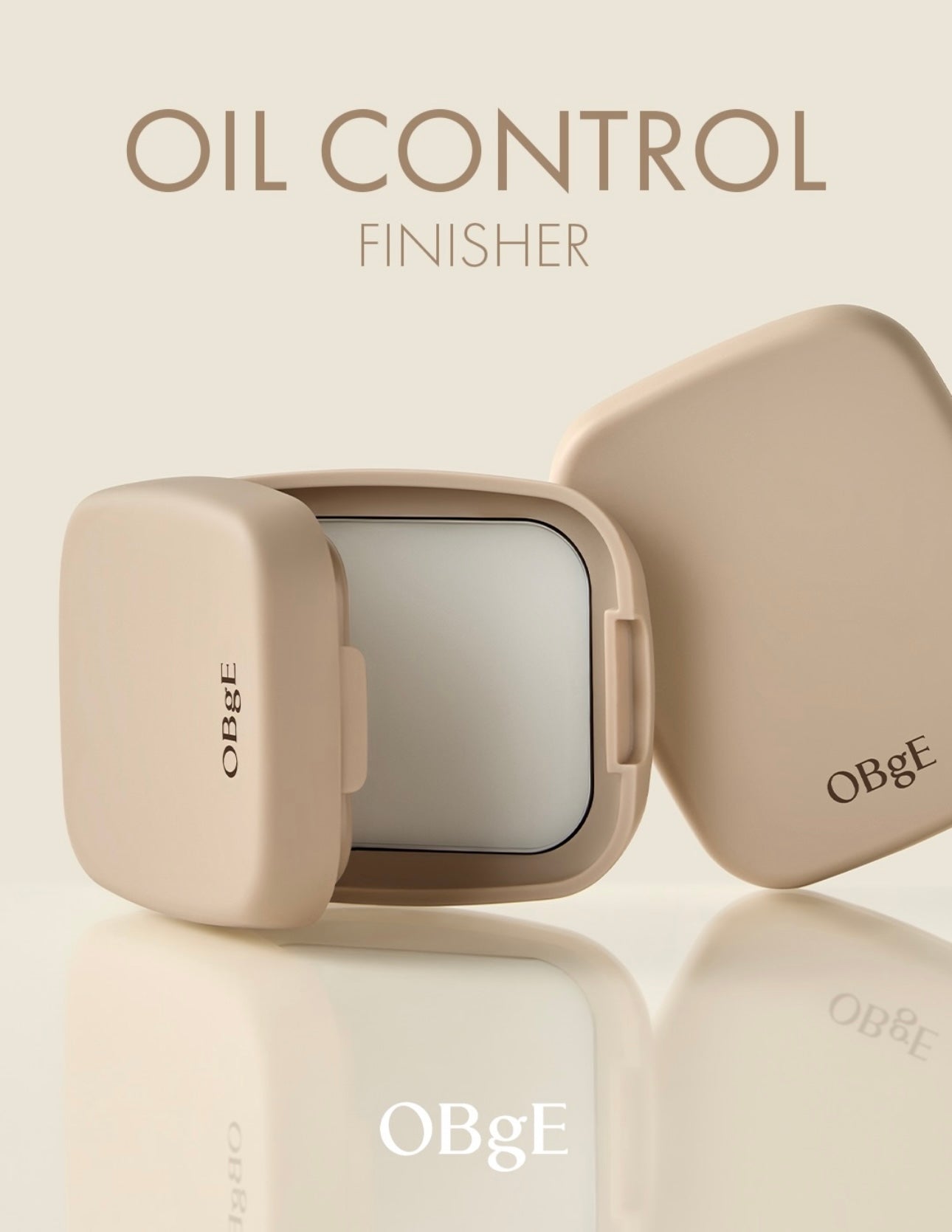 ☁️ 【油光終結者】OBgE 吸油柔焦定妝固態膏✨OBgE NO-SEBUM FINISH PACT OIL CONTROL