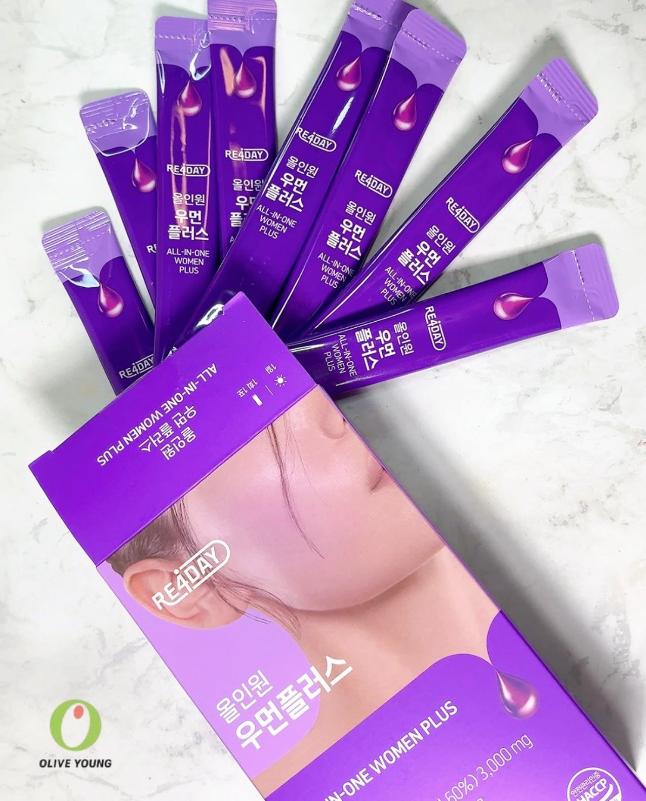 飲得到既PDRN💖韓國藥局熱賣新寵🔥 RE4DAY All In ONE Women Plus PDRN 全效消腫緊緻膠原蛋白飲品| 46種美肌成分 × PDRN修護科技 一包全能！