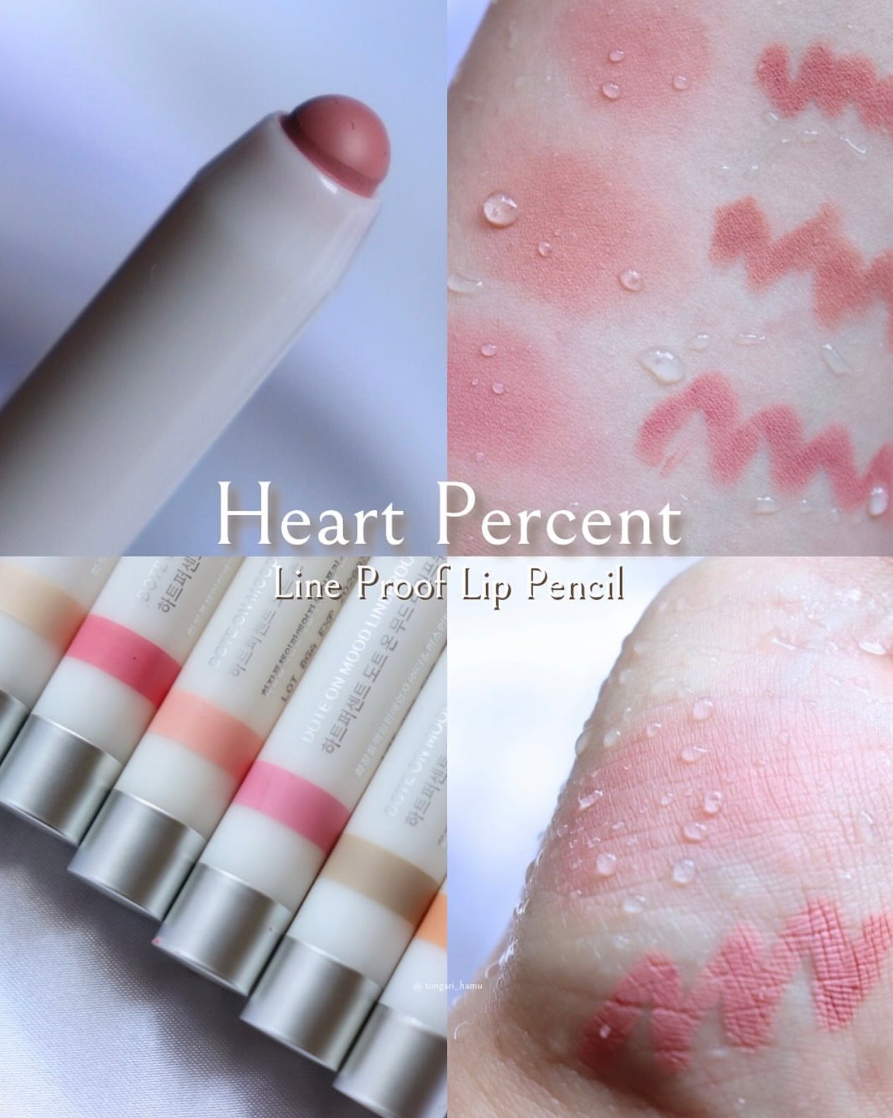 Heart Percent 心動點點線條防暈染唇線筆 💕| Heart Percent Dote On Mood Lineproof Lip Pencil ✏️
