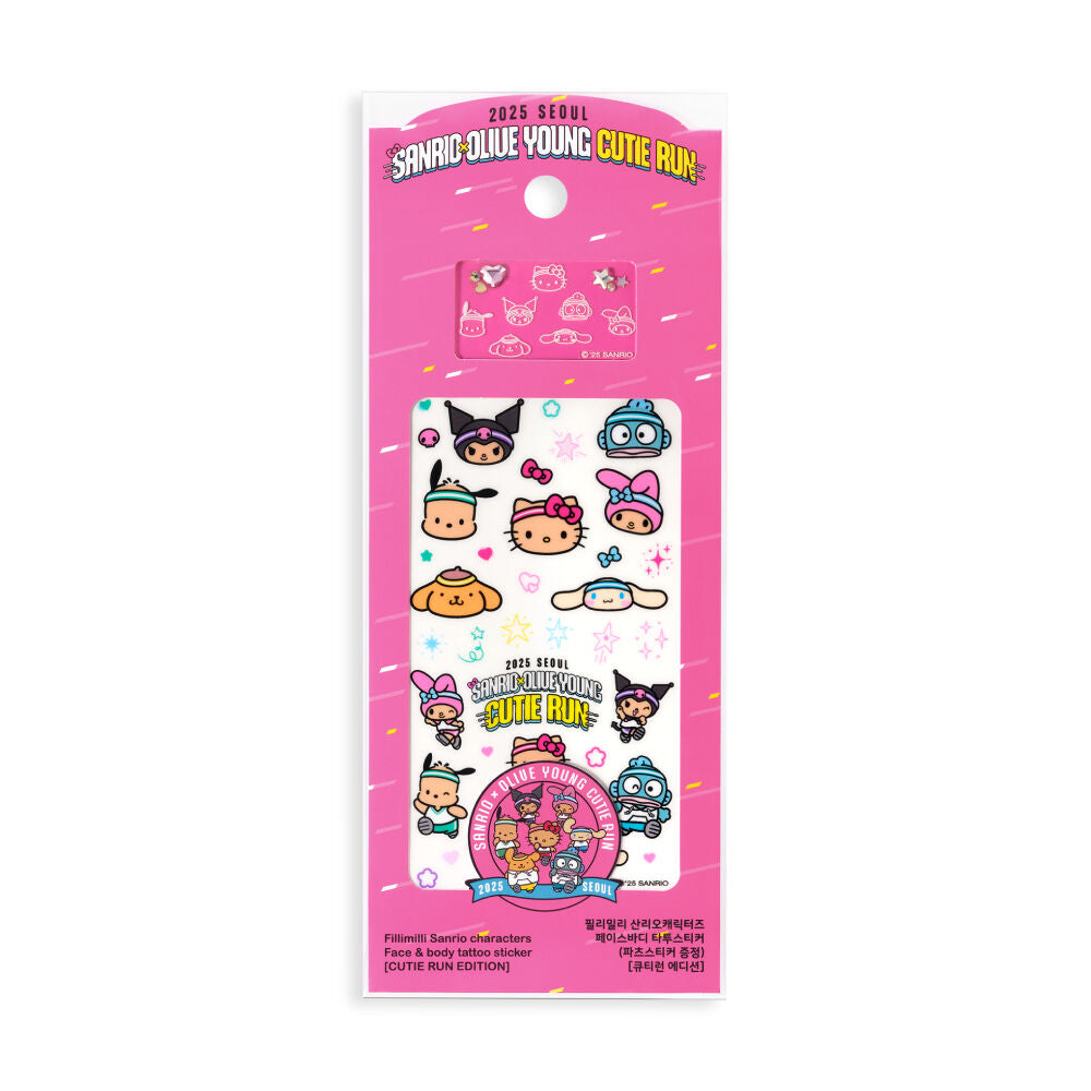 Sanrio x Olive Young Cutie Run 系列紋身貼紙💫