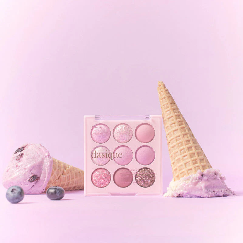 不顯眼泡清甜眼妝| Dasique Shadow Eye Palette冰淇淋9色眼影盤套裝🍧