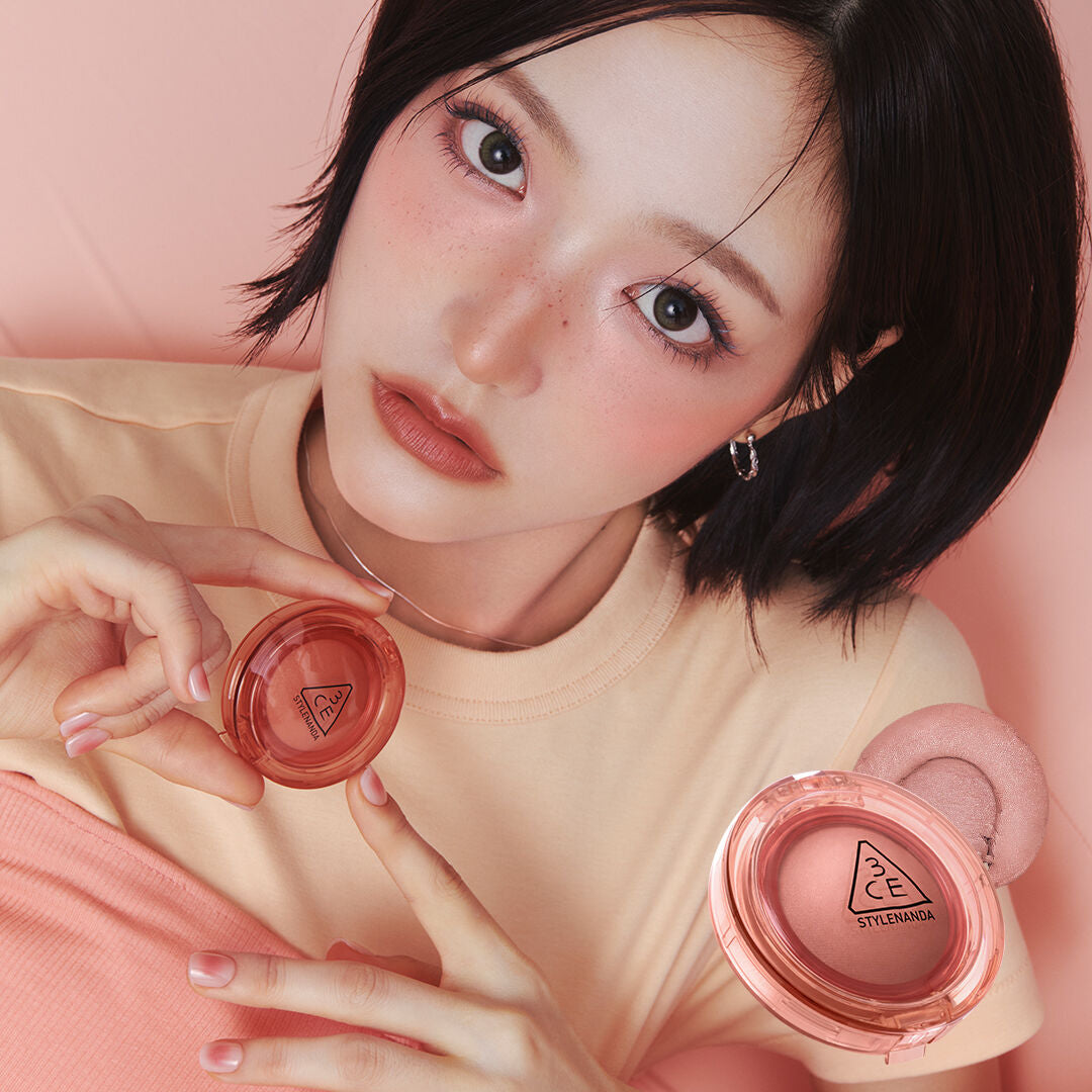 送專用腮紅掃✨3CE 陽光感柔焦腮紅膏💖BOUNCE BLUR BALM