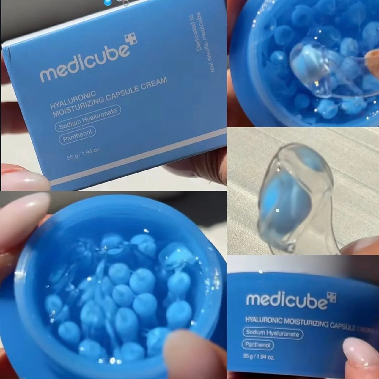 爆水珠珠💦Medicube高濃度玻尿酸膠囊水凝面霜🩵| Medicube Hyaluronic Moisturizing Capsule Cream💧