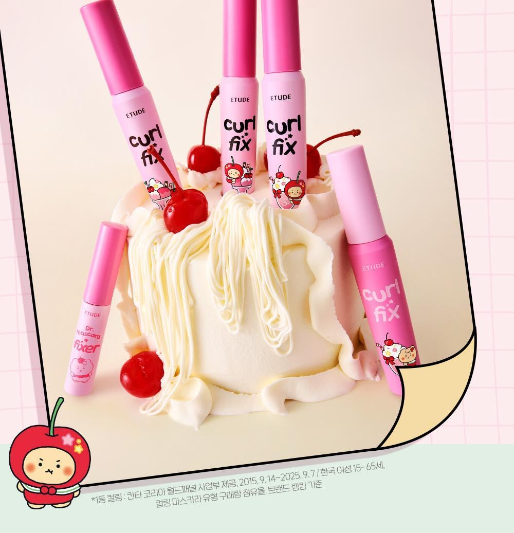 2枝裝+送土豆熊睫毛定型液✨Etude House x Sanrio Curl & Fix 持久捲翹防水睫毛膏套裝👀