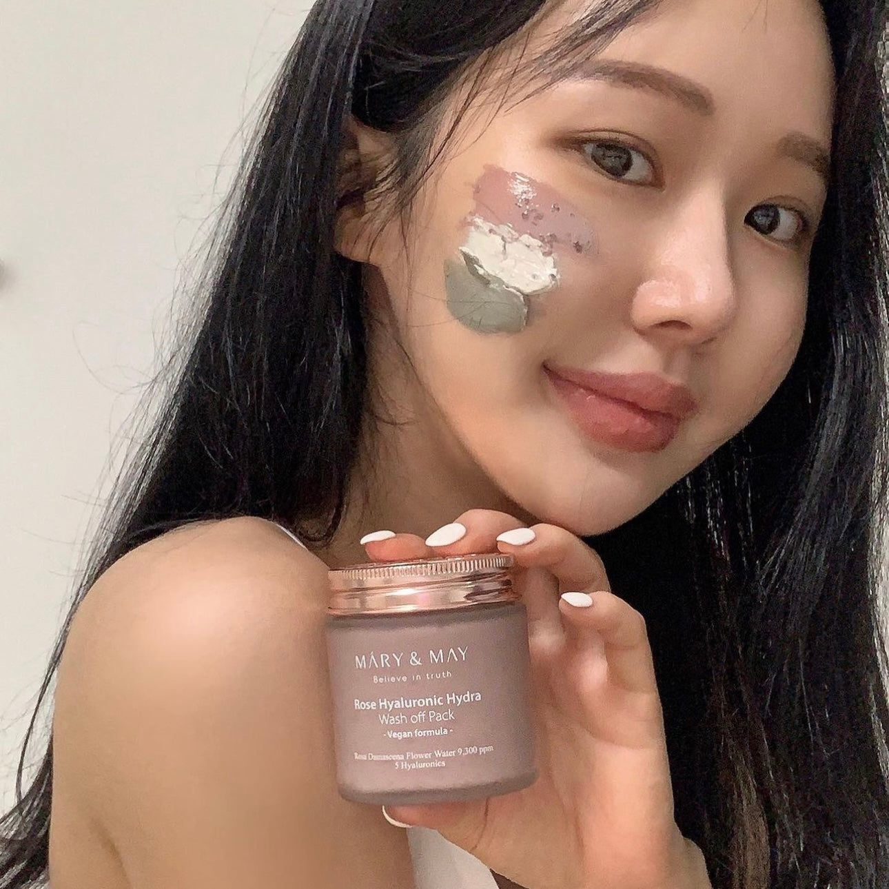 Vegan 純素配方 | MARY&MAY 玫瑰+無花果補濕抗氧泥膜🌹Rose Hyaluronic Hydra Wash off Pack