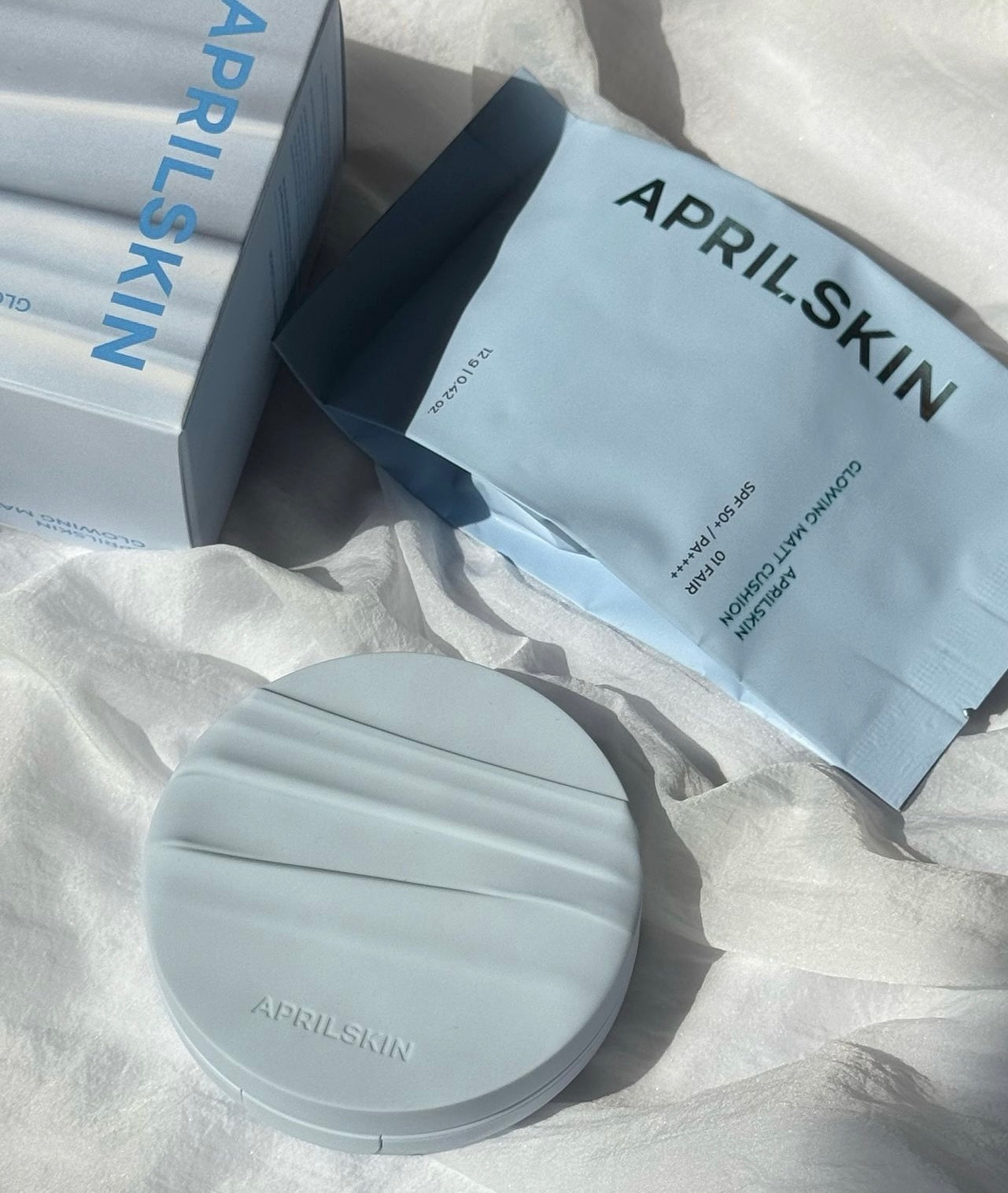 APRILSKIN 水煮蛋柔霧無瑕持妝氣墊🎀🩵APRILSKIN GLOWING MATT CUSHION SPF 50+ PA ++++