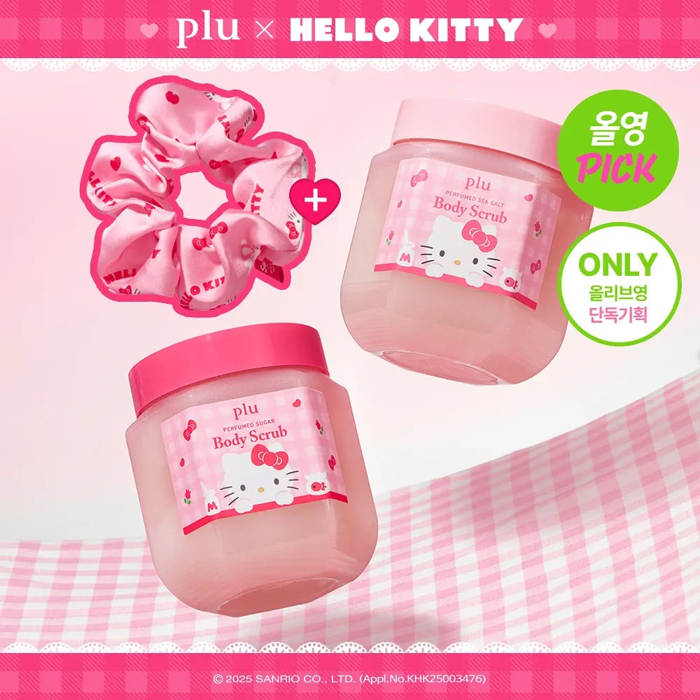 送Hello Kitty髮圈✨Sabon平替🫧 Plu夢幻香氛死海鹽蜜糖身體磨砂 Plu Perfumed Sugar / Sea Salt Body Scrub