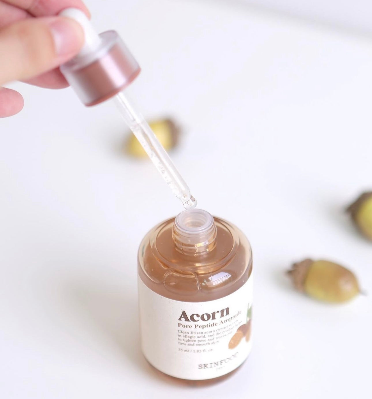 改善毛孔粗大🌟| Skinfood Acorn Pore Peptide Ampoule 櫟果收毛孔提亮消炎鎖水鎮靜精華55ml🌰🐿️