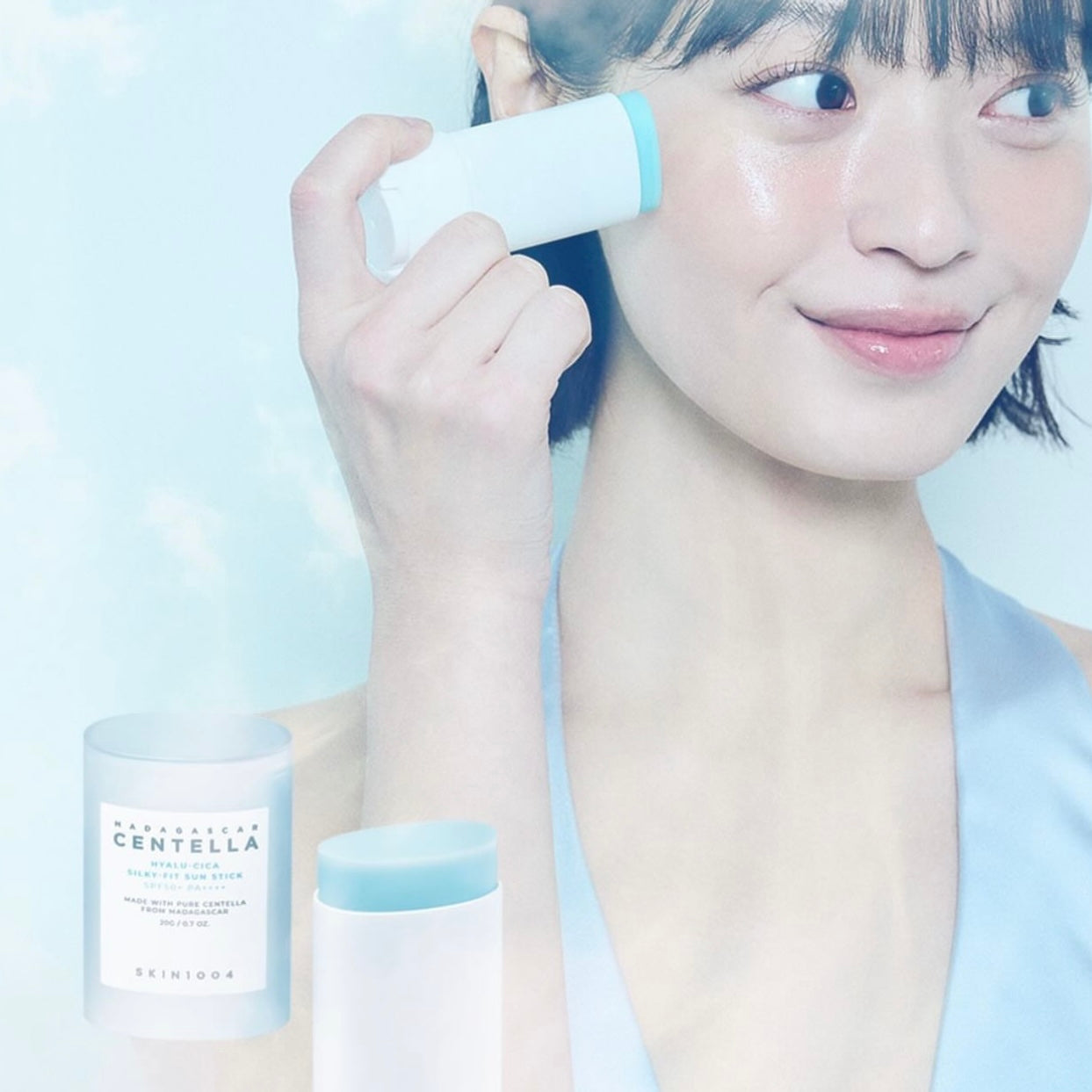 SKIN1004 馬達加斯加積雪草透明質酸修復柔霧防曬棒SPF50+ PA++++🩵