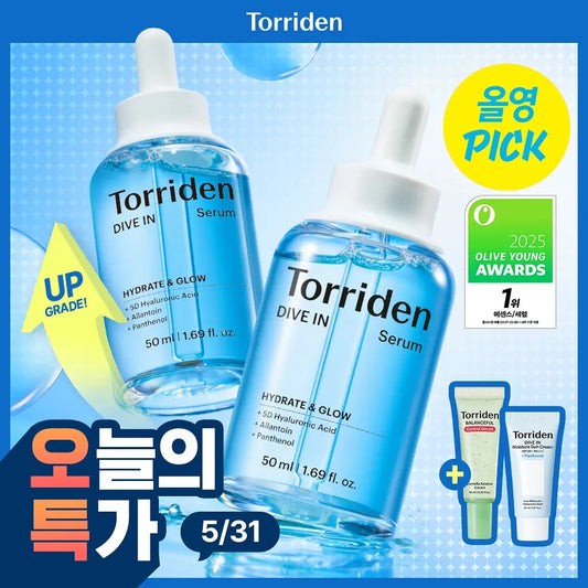 全新升級版✨韓國精華排行榜第一名🥇「3秒精華」 Torriden低分子透明質酸深層強效補水抗敏精華☁️
