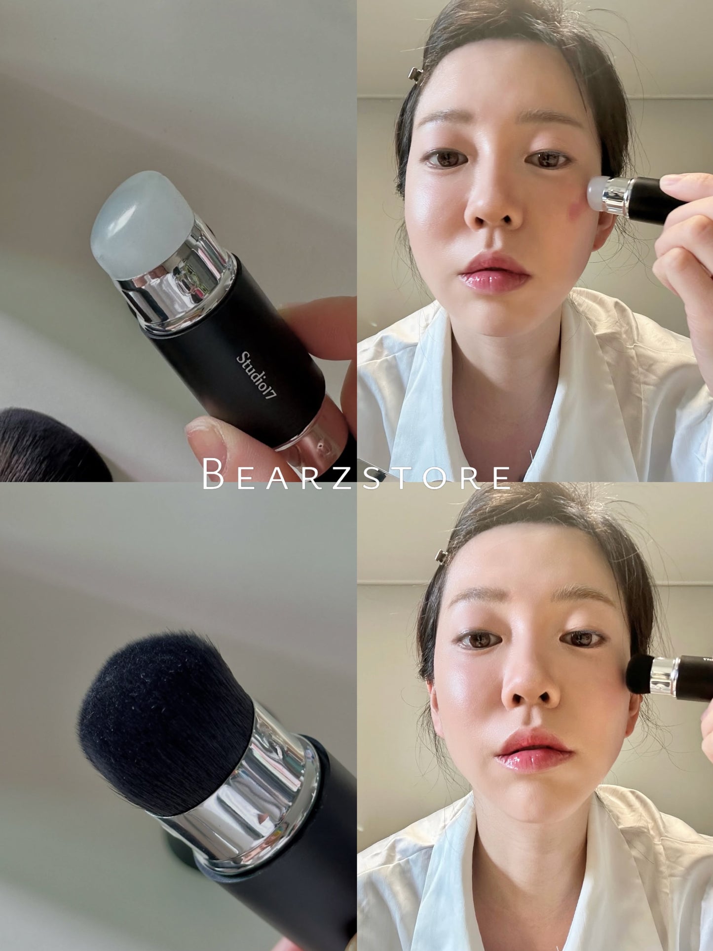 送腮紅膏✨太妍推薦款⭐️一刷多用✨STUDIO17 專業級雙頭化妝刷💖| DUAL SILICONE BLUSH BRUSH