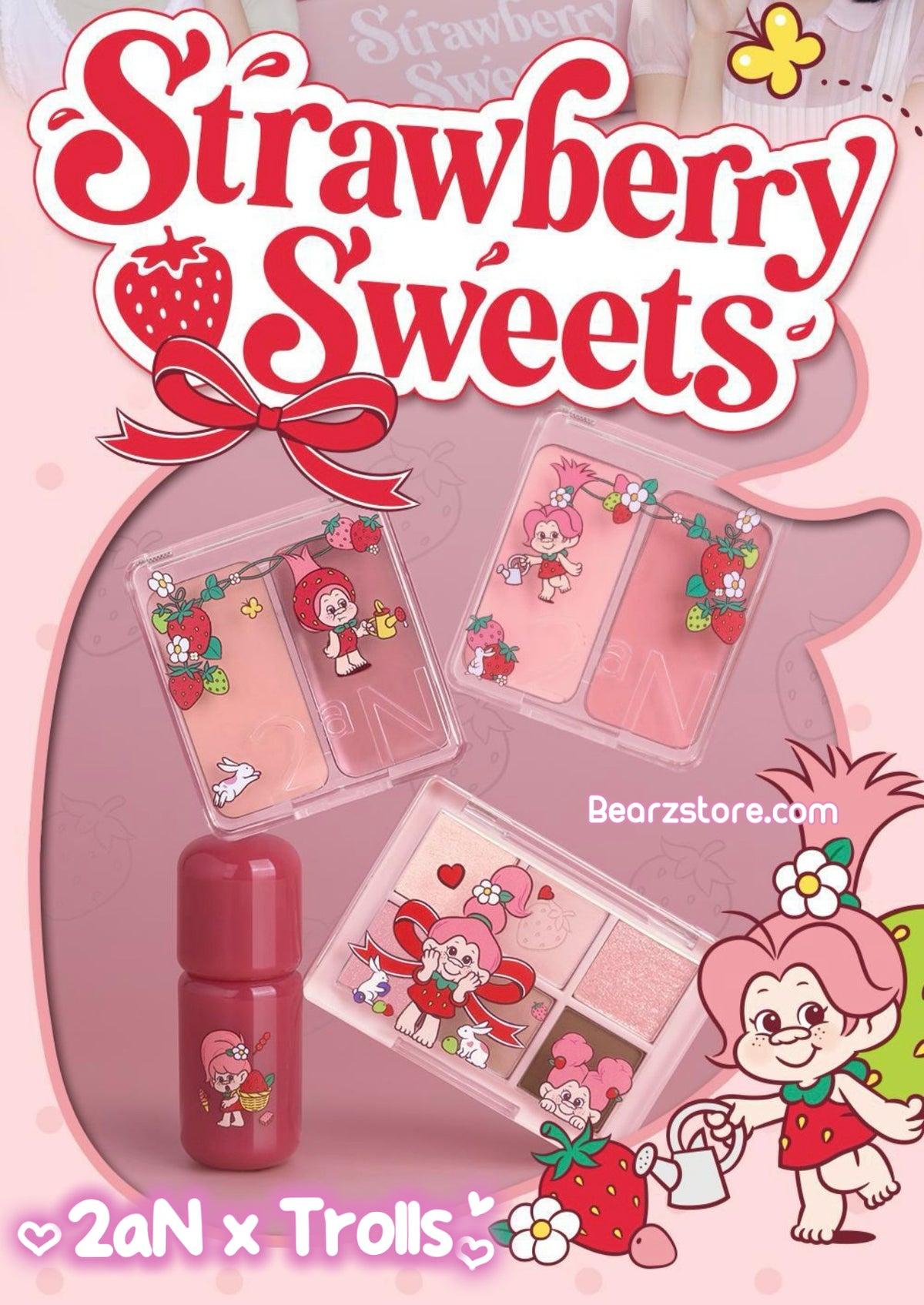 ✨ 【2aN × Trolls】🍓士多啤梨魔法幸運特調 限量聯名系列登場！💖 ✨水光豐唇釉 Dewy Fit Tint