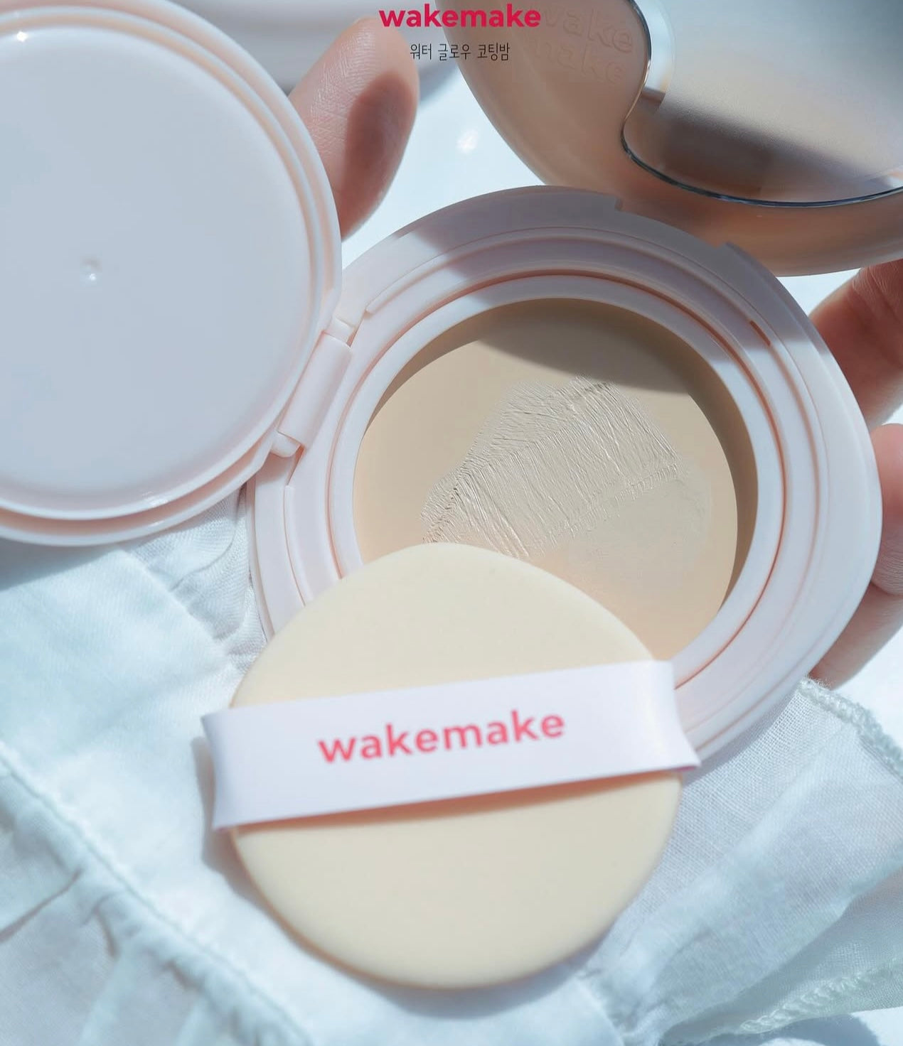 送上妝掃+化妝包！WAKEMAKE 水光瓷肌塗層膏粉底✨Water Glow Coating Balm