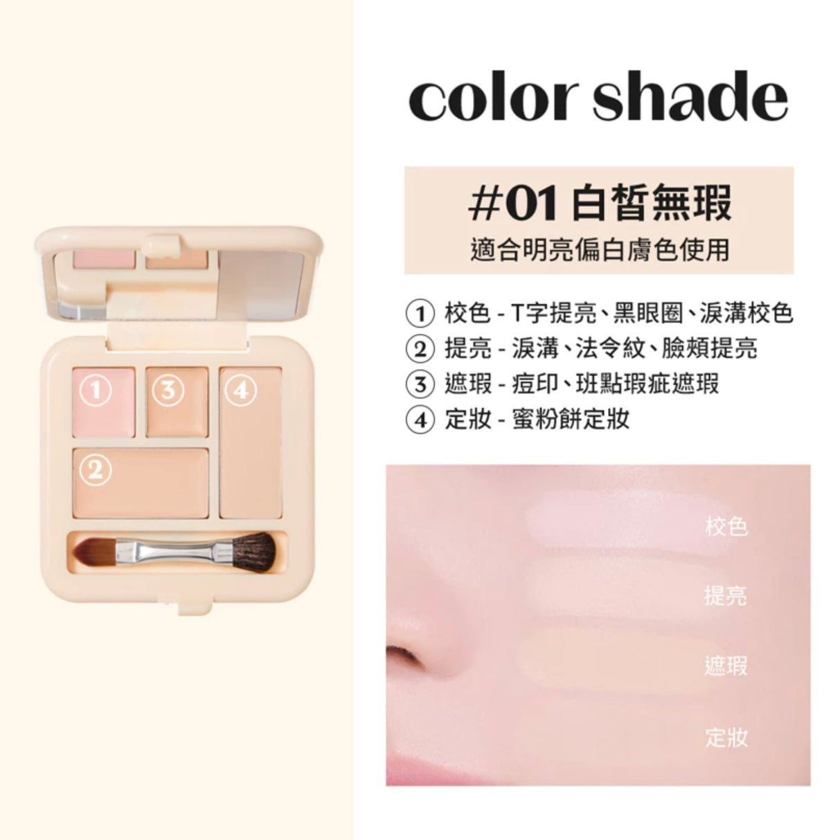 5/1截～Etude 多效四格遮瑕盤+遮瑕膏套裝 | Etude Double Lasting Artist Concealer Palette 🎨