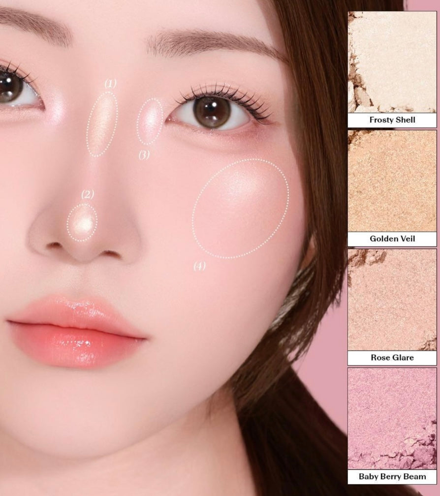 The Saem 魅光人魚肌爆閃水光打亮高光餅🐚|The Saem Glam Perfection Baked Highlighter✨