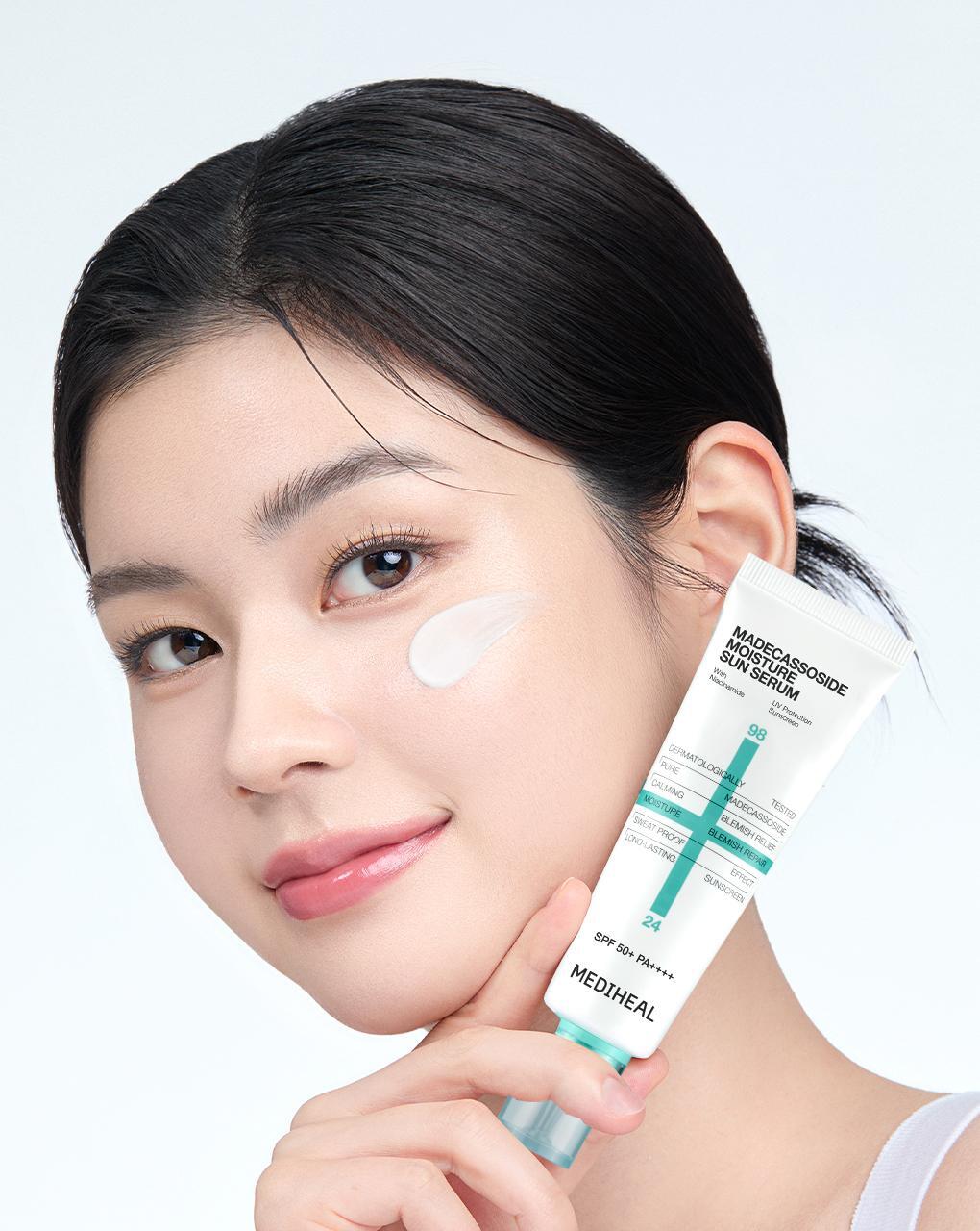 1+1套裝✨MEDIHEAL積雪草修護水感防曬精華 SPF50+ PA++++🩵