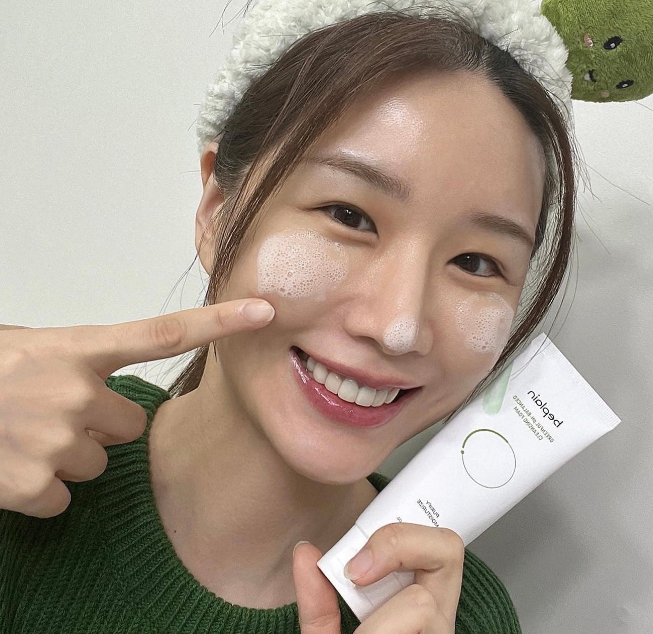 送卸妝油💚化解榜No.1✨Beplain 平衡pH值氨基酸絲滑綠豆洗面奶Beplain Greenful pH-balanced Cleansing Foam