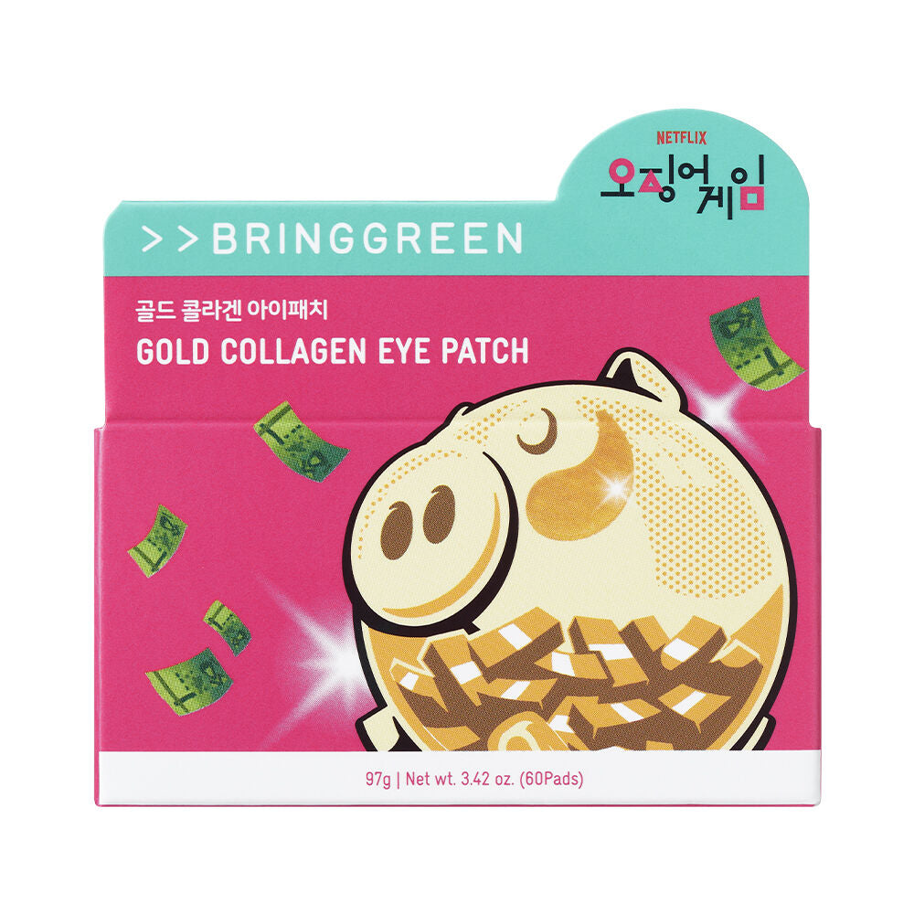 BRING GREEN魷魚遊戲金豬膠原眼膜gold collagen eye patch