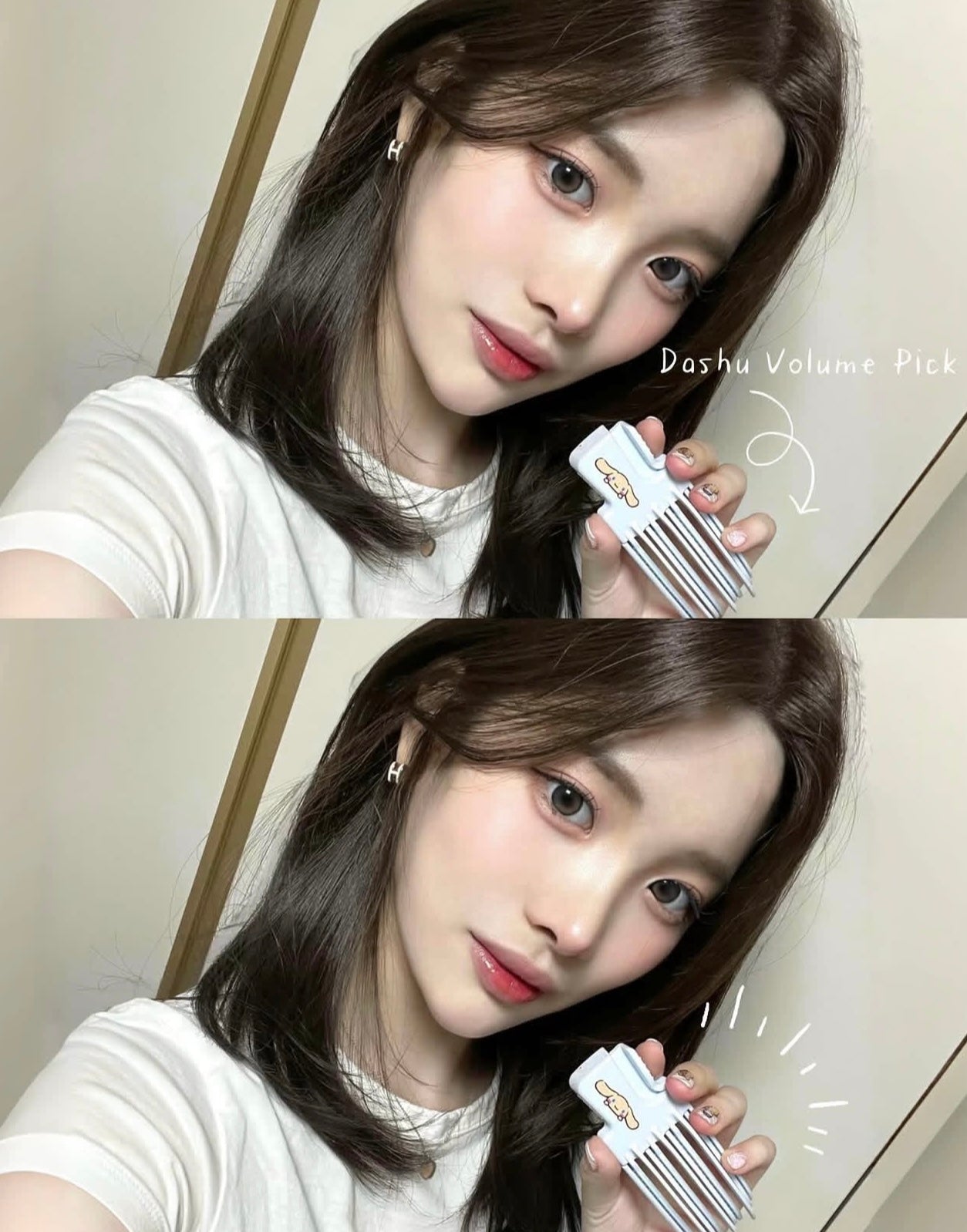 定型噴霧＋髮根蓬鬆梳組合 | DASHU x Sanrio Volume Airy Fixer| 專為細軟髮設計的造型組合