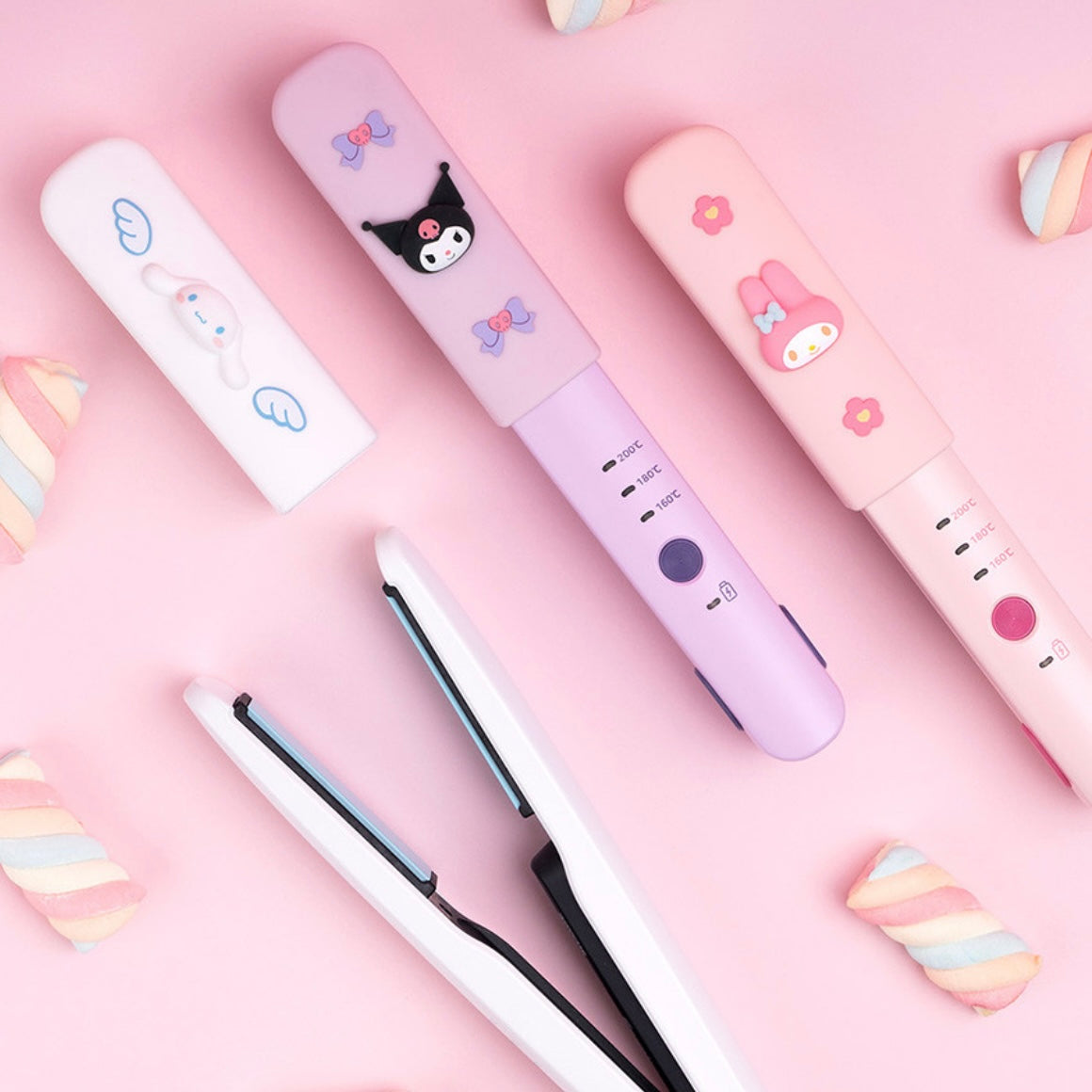 共6款🤍超輕盈☁️| SANRIO系列便攜式迷你無線直髮夾💖