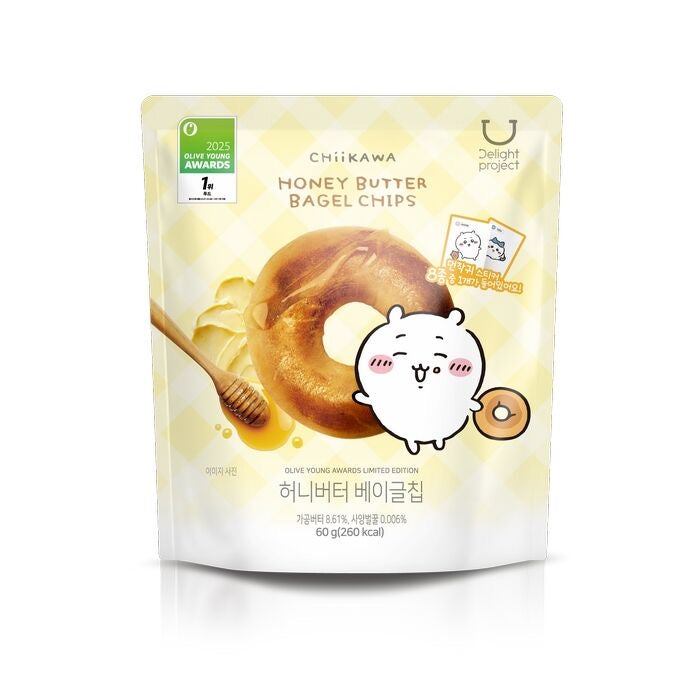 送角色貼紙✨Delight Project低卡貝果脆片x Chiikawa