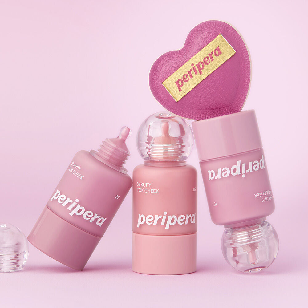 送心型嘭嘭粉撲*2 💝 PERIPERA 小奶瓶牛奶肌液體腮紅|  PERIPERA Syrupy Tok Cheek 🍼