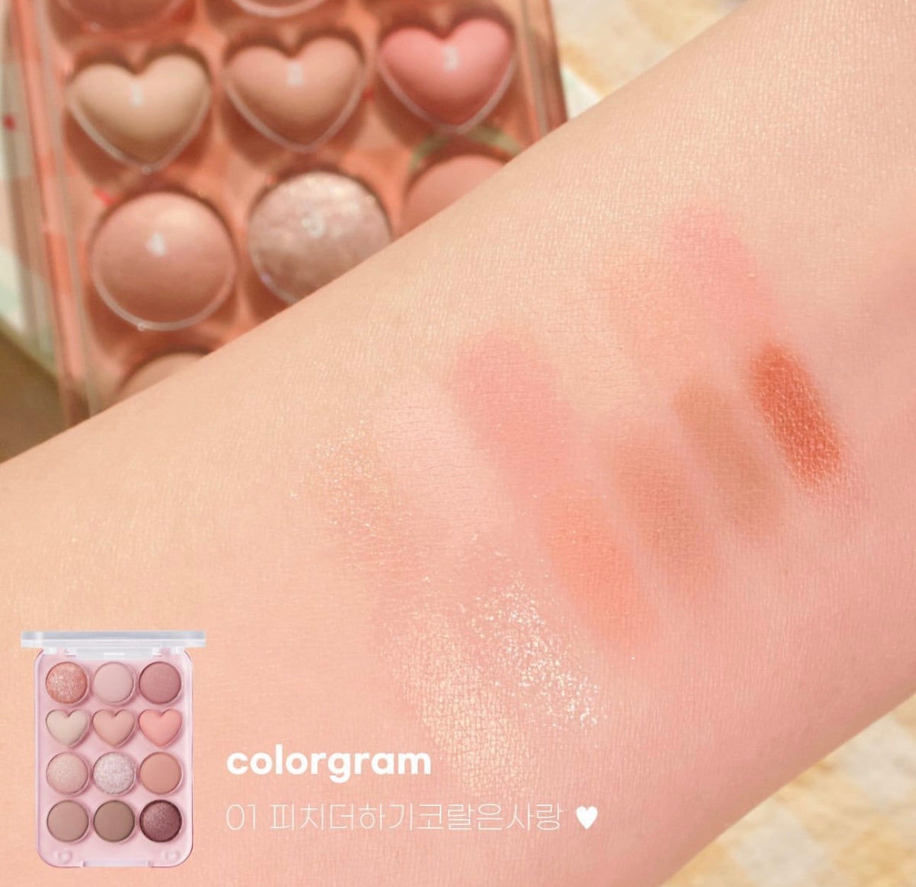 少女感十足🍧 Colorgram Pin Point Eyeshadow Palette 可愛12色計數機通透感眼影盤🌟