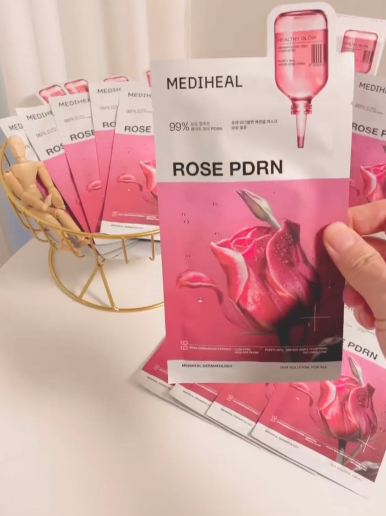 10片+送2片✨Get「透光肌」✨Mediheal玫瑰PDRN 毛孔護理亮肌精華面膜｜深層修復 × 毛孔緊緻 × 光澤再生 Mediheal Rose PDRN Essential Mask 🌹