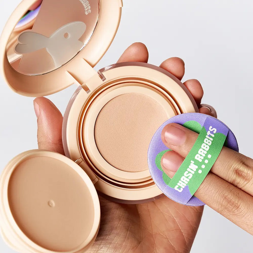 Chasin' Rabbits極光遮瑕提亮偽素顏氣墊 🪄| 告別粉底、一拍即現奶油肌 ✨