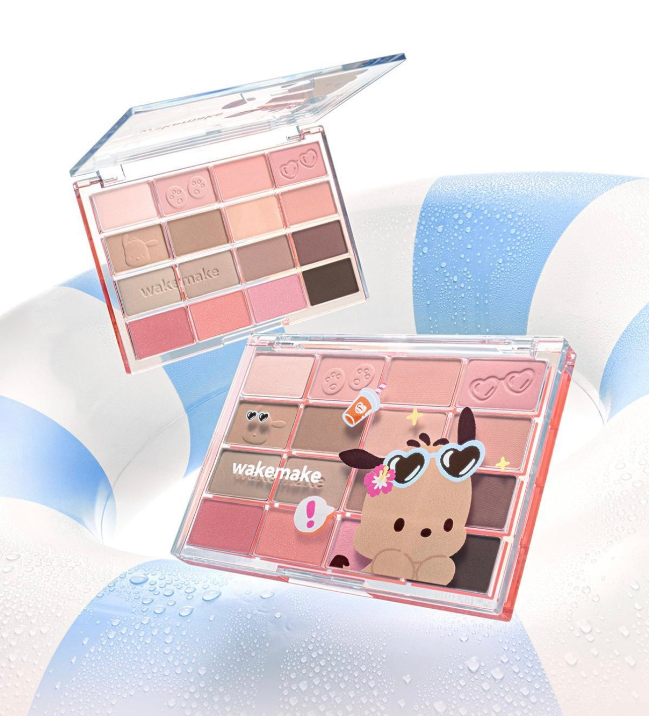 送腮紅液&PC狗特別版✨WAKEMAKE Soft Blurring Eye Palette 16色眼影盤 限量套裝♡