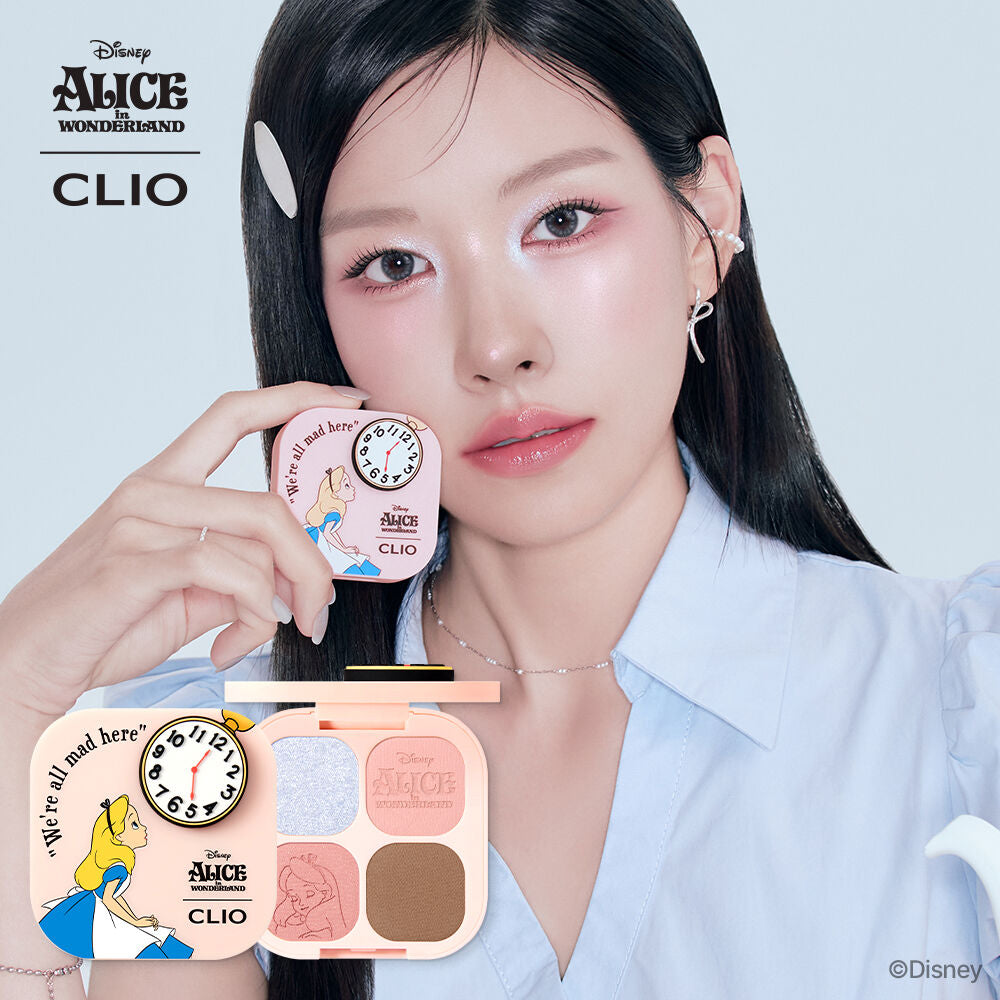Clio x 愛麗絲夢遊仙境聯名眼影盤四色眼影盤 🫖| Clio x Alice In Wonderland Pro Eye Palette Cube