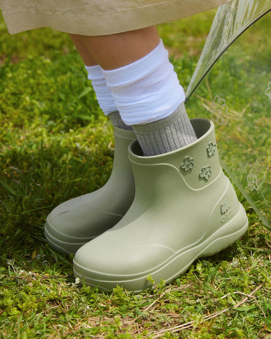 韓國熱賣🔥OTZ 花花雨靴💚 OTZ X UMU Pudding Biddle Platform Rainboots