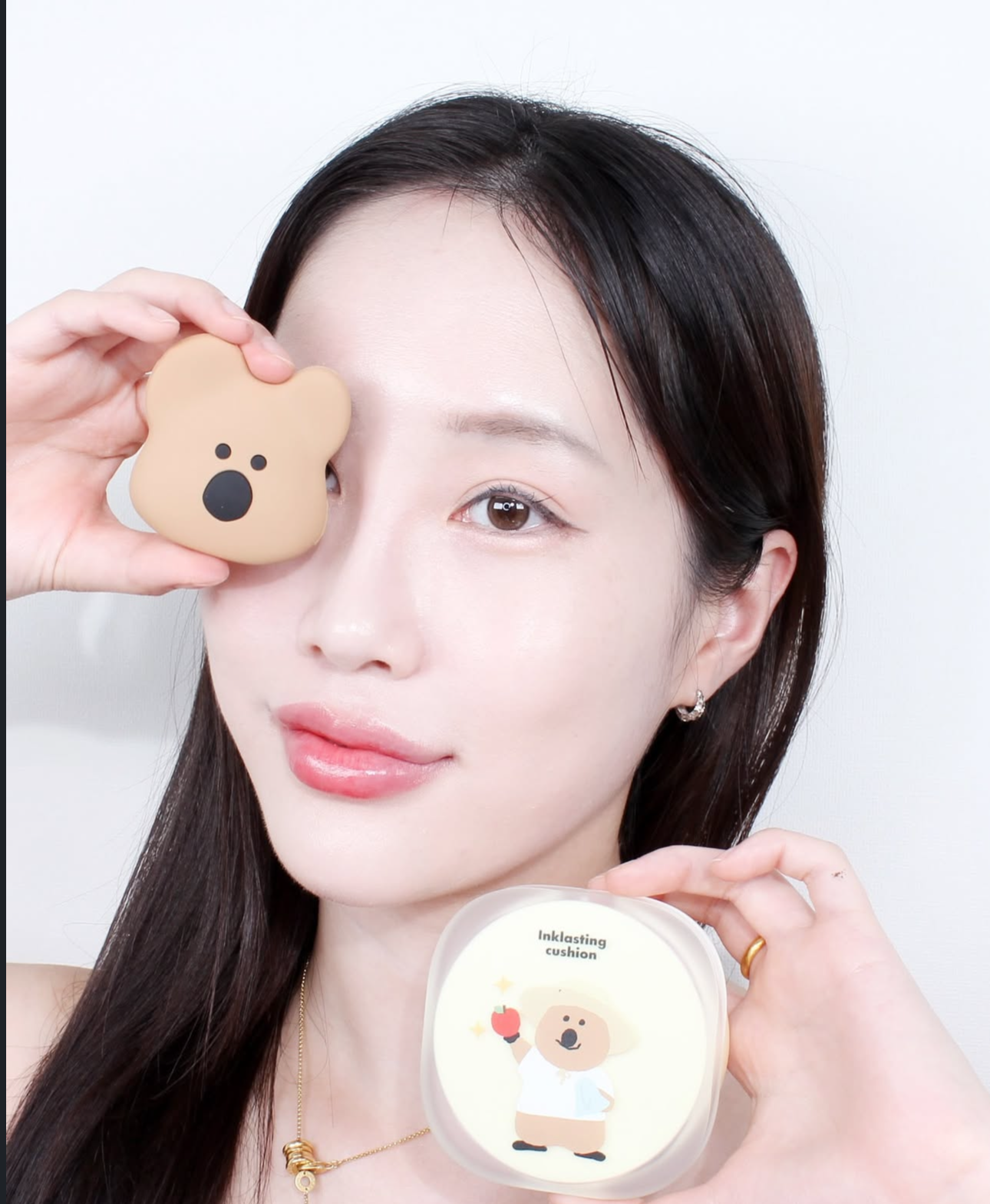 輕盈奶油肌✨THE FACE SHOP攜手韓國人氣插畫品牌Dinotaeng Ink Lasting Cushion 氣墊粉餅💖