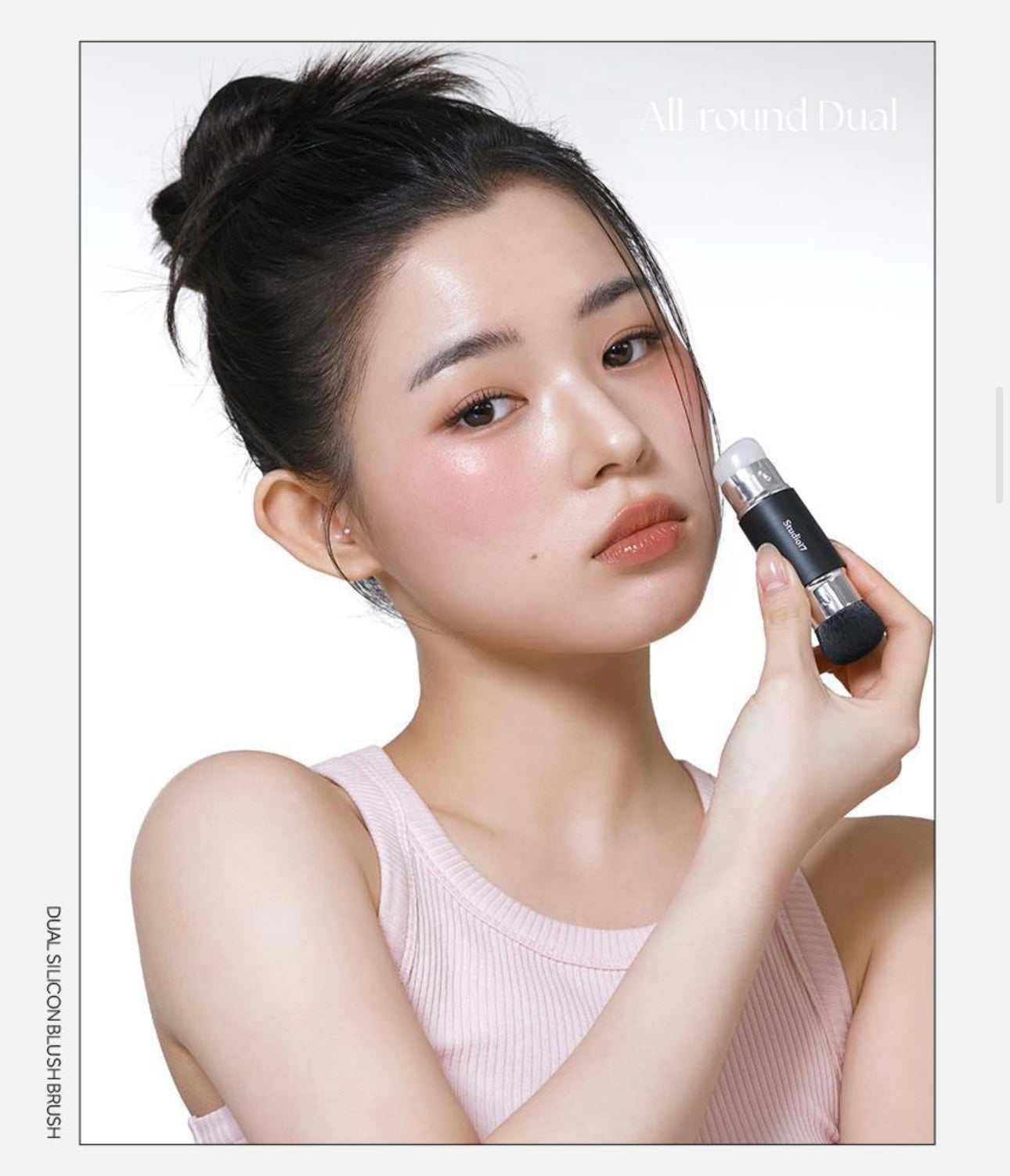 送腮紅膏✨太妍推薦款⭐️一刷多用✨STUDIO17 專業級雙頭化妝刷💖| DUAL SILICONE BLUSH BRUSH