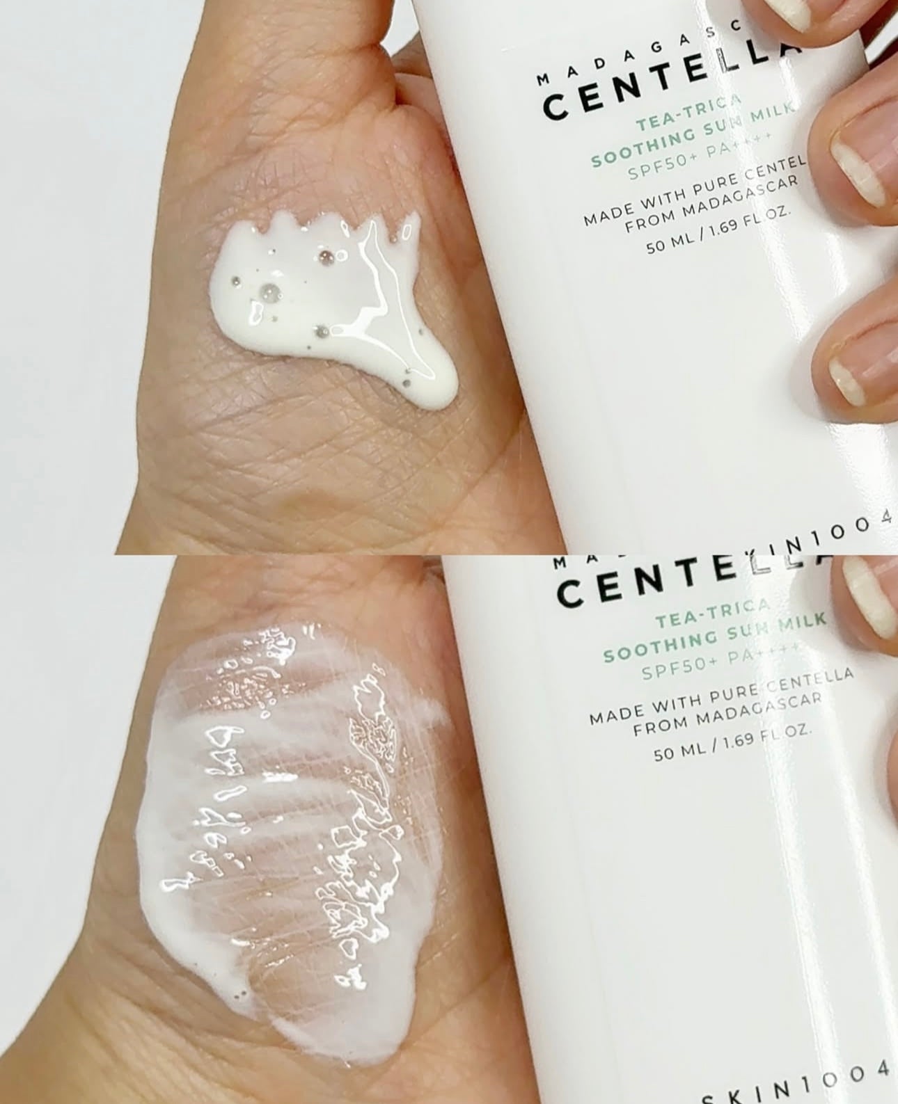 SKIN1004天使積雪草茶樹舒緩防曬乳液🌿| SKIN1004 Madagascar Centella Tea-Trica Soothing Sun Milk SPF50+ PA++++