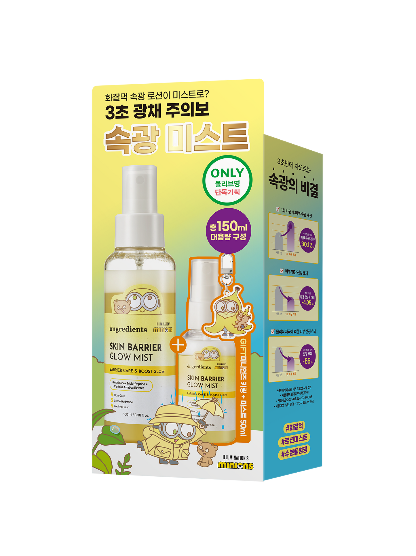 送Minion匙扣 ✨Ongredients x Minion屏障保濕光感精華噴霧💛