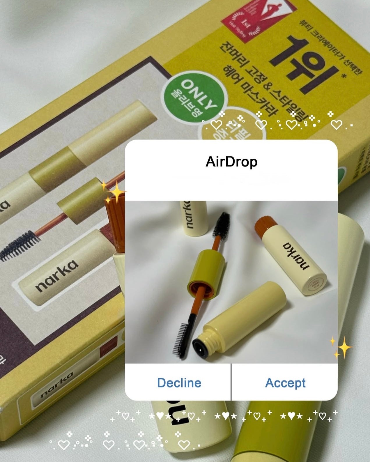 送補充裝🙌🏻韓國熱銷 No.1 ⭐️Olive Young 限定髮際線神器回歸！Narka雙頭碎髮整理頭髮睫毛膏✨