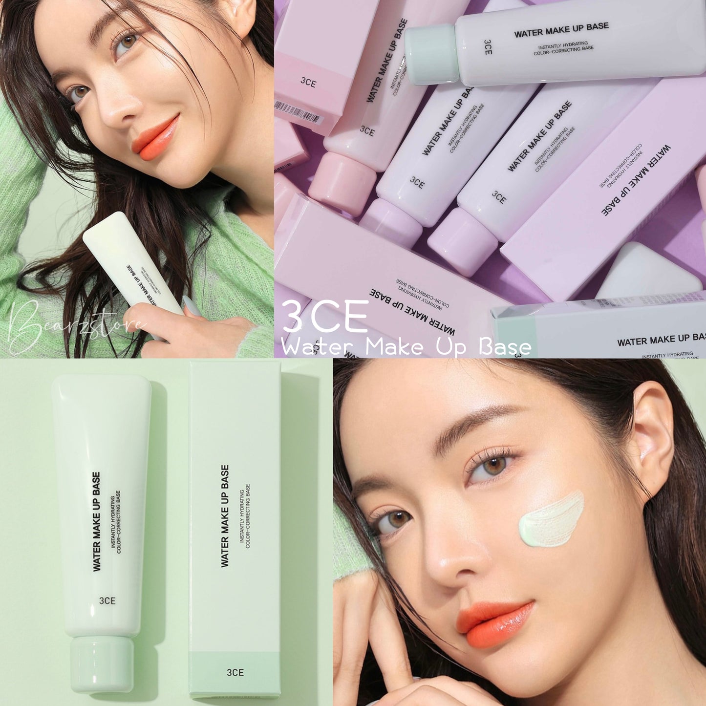 調節膚色+保濕+提亮| 3CE 補水肌底妝前乳Water Make Up Base SPF50+ PA++++💫