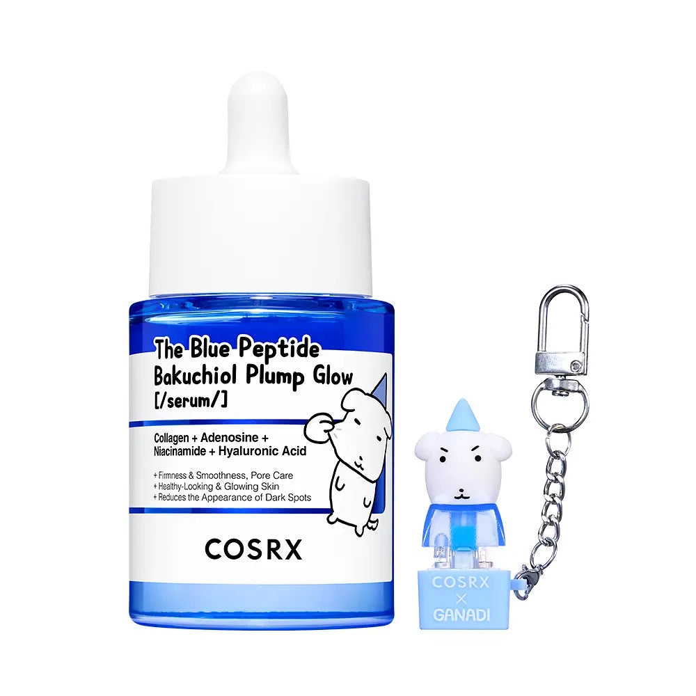 送Ganadi鍵帽鑰匙圈✨擦出原生發光肌🧏🏻‍♀️COSRX 藍胜肽補水彈力光澤精華| The Blue Peptide Bakuchiol Plump Glow Serum💙