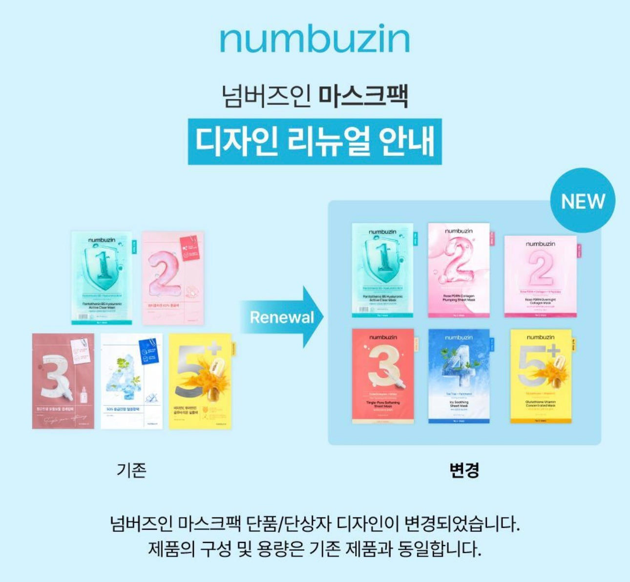 Numbuzin數字面膜系列⭐️ 共5款