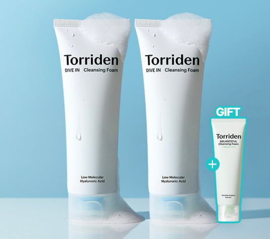 多送50ml積雪草潔面🌿Torriden 弱酸性低分子透明質酸洗面套裝 Dive-In Low Molecular Hyaluronic Acid Cleansing