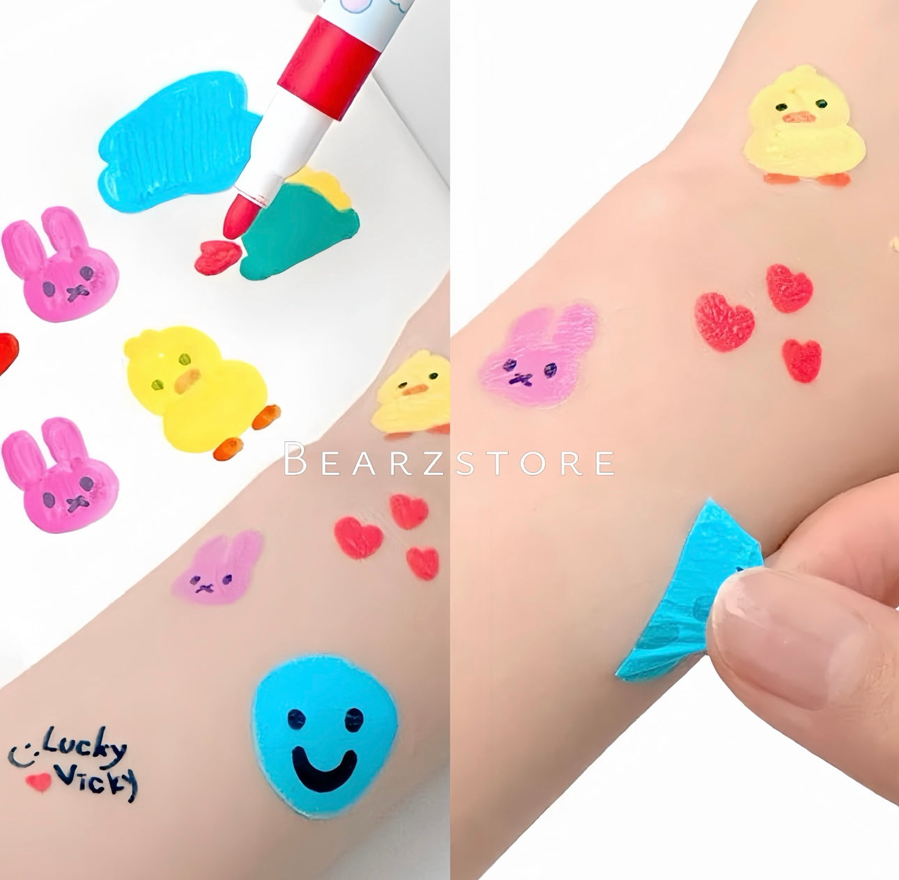 IG 上爆紅🔥 DIY Tattoo 韓國創意手繪紋身貼紙🎀