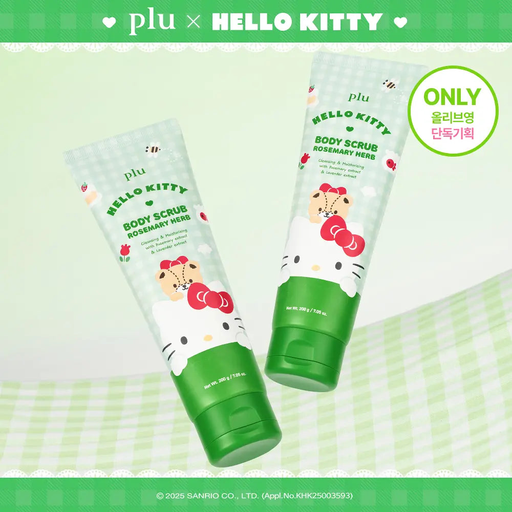 多送30g+貼紙✨【No.1身體磨砂】plu X Hello Kitty 身體磨砂膏