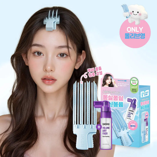 定型噴霧+髮根蓬鬆梳組合 | DASHU x Sanrio Volume Airy Fixer| 專為細軟髮設計的造型組合
