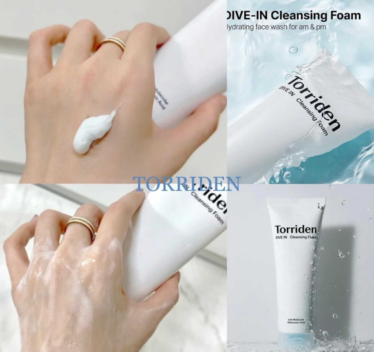 Torriden 弱酸性低分子透明質酸洗面套裝 Dive-In Low Molecular Hyaluronic Acid Cleansing